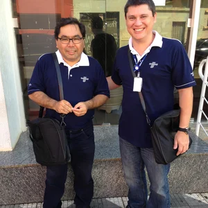 Aldo Batista com colega do SEBRAE